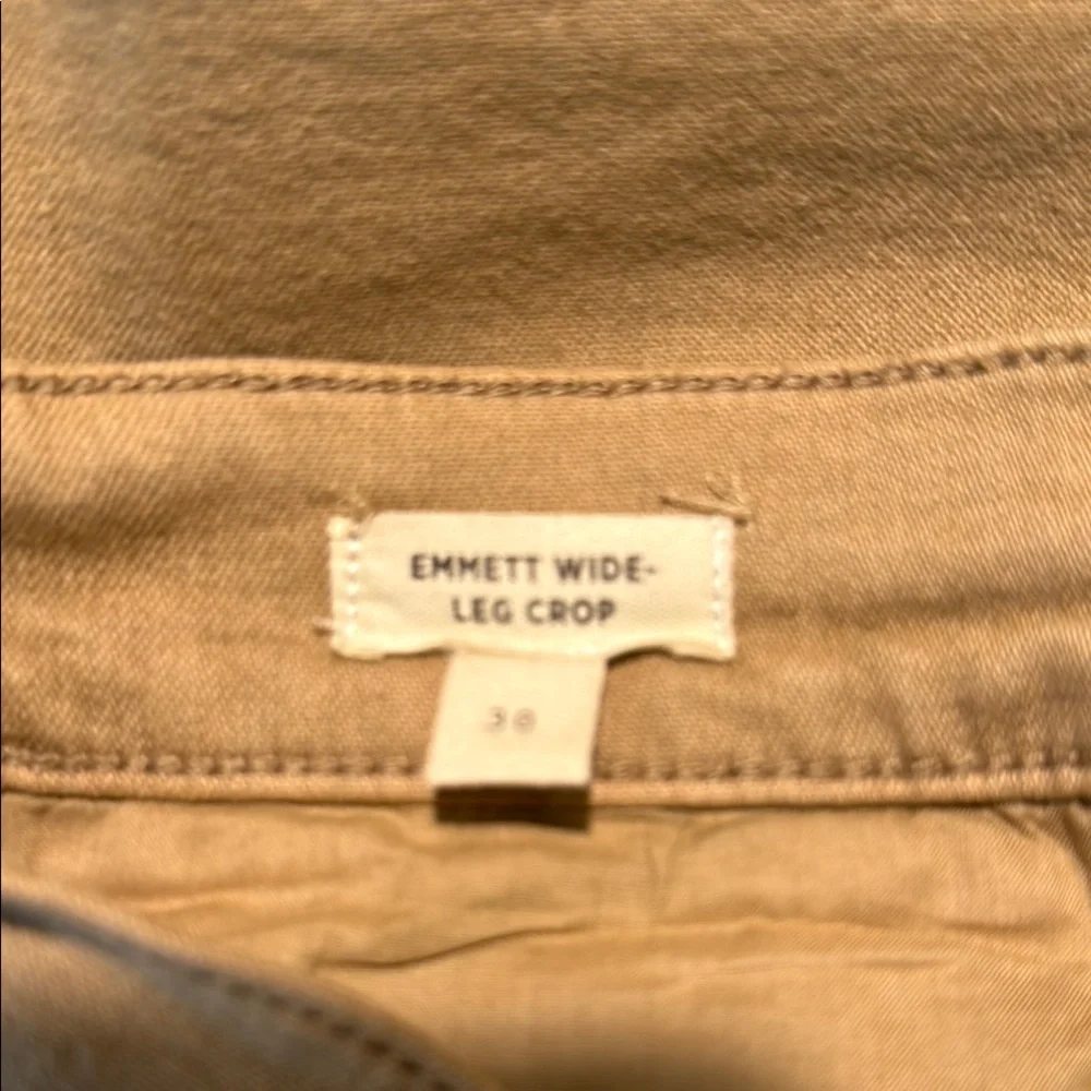 Madewell Emmett Wide-leg Crop Pant - Welt Pocket Adition Tan Size 30 - Picture 6 of 7